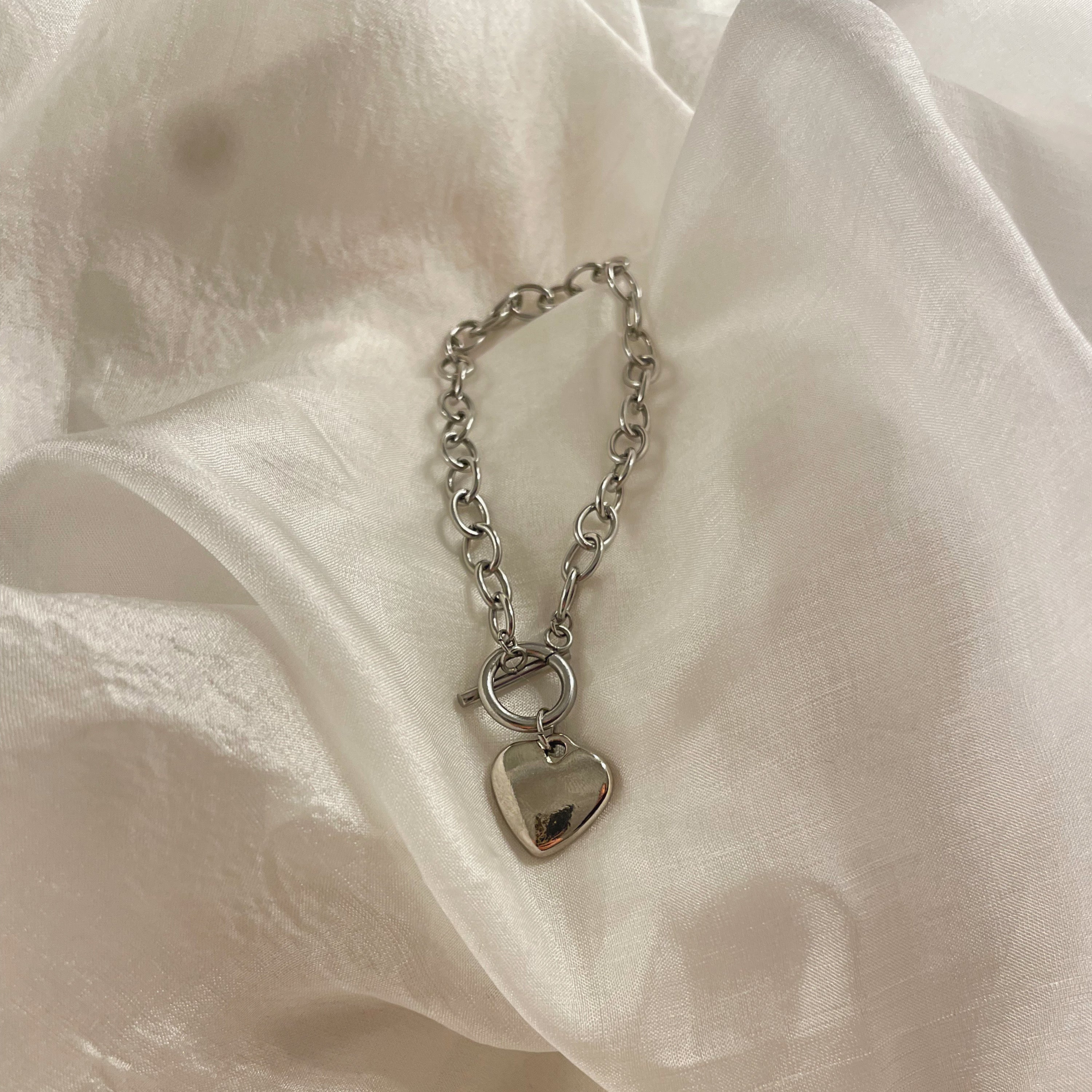 Heart bracelet silver