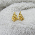 Golden crocodile earrings