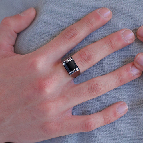 Black core ring silver