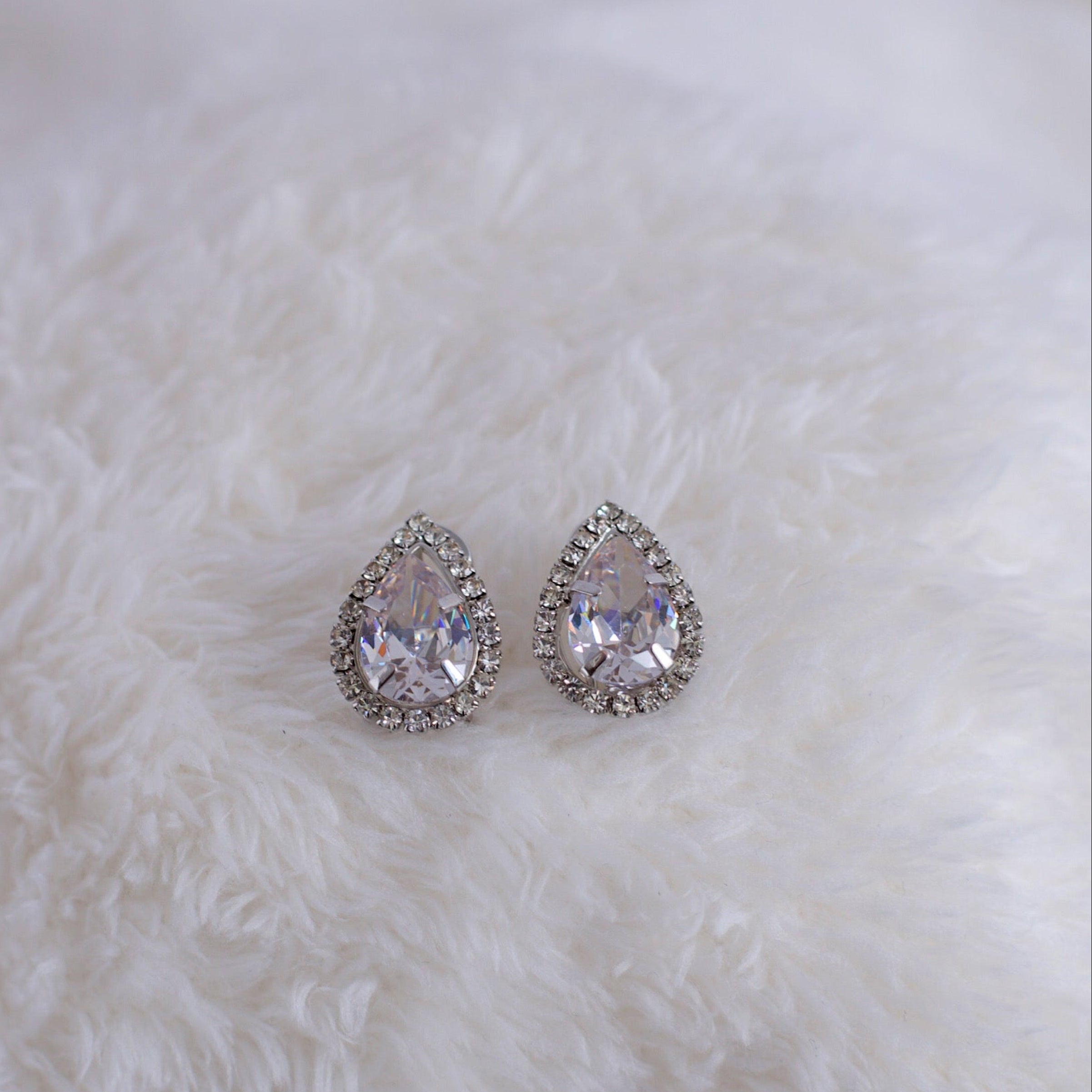 Silver drop earrings